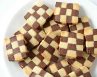 Eggless Checker Board Cookies Recipe