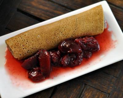 Buckwheat Crepe Recipe with Fruit Compote