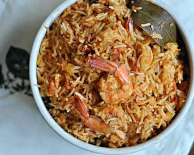 कोलम्बी भात रेसिपी - Maharashtrian Prawn Rice Recipe 