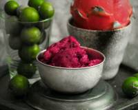 Vietnamese Pitaya & Calamansi Sorbet Recipe (Dragon Fruit & Small Lime Sorbet)