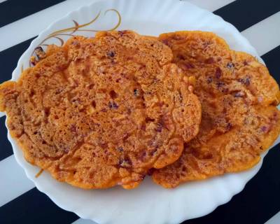 Konkani Style Cabbage Sanna Polo Recipe - Savory Cabbage Dosa