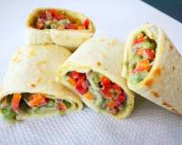 Crunchy Vegetables Tortilla Wrap Recipe
