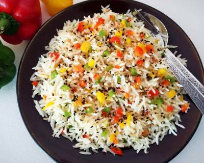 Crunchy Ginger Capsicum Rice Recipe