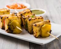 Grilled Pesto Paneer Recipe