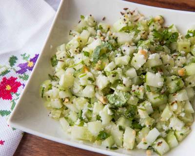 Kakdi Chi Koshimbir Recipe - Maharashtrian Style Cucumber Salad