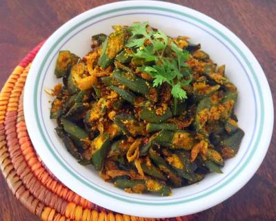 Makai Wali Bhindi Recipe