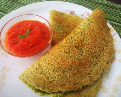 Oats Pesarattu Recipe - Oatmeal & Green Gram Crepes