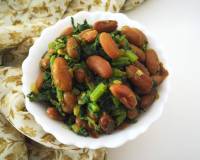 Rajma Saagwala (Dry Kidney Beans And Spinach Stir Fry) Recipe