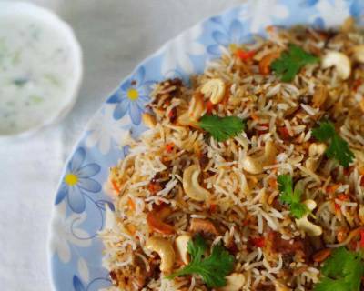 Raw Jackfruit Biryani Recipe - Kathal Biryani 