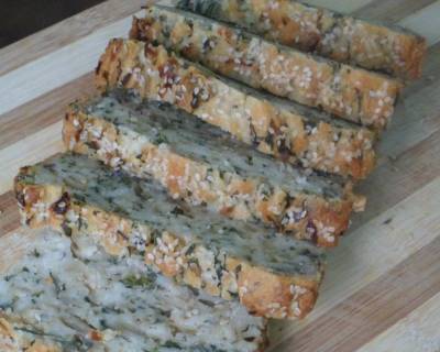 Eggless Spicy Spinach Bread Recipe