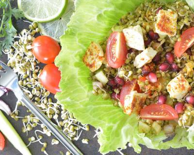 Mung Bean & Tofu Salad Recipe With Sweet Potatoes, Cucumbers & Tomatoes