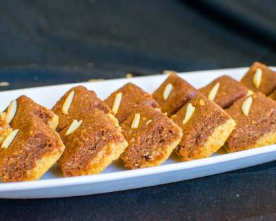 Choco Badam Barfi / Choco Almond Fudge Recipe
