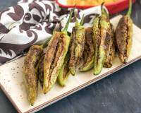 Bharwa Besan Mirch Sabzi Recipe - Chillies Stuffed With Spiced Gram Flour