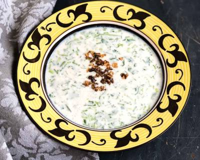 Coriander Tadka Raita Recipe 