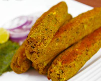 Baked Vegetable Seekh Kebab Recipe