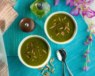 Chilled Spinach And Cucumber Soup Recipe