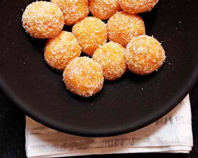 Microwave Carrot Rava Laddoo Recipe