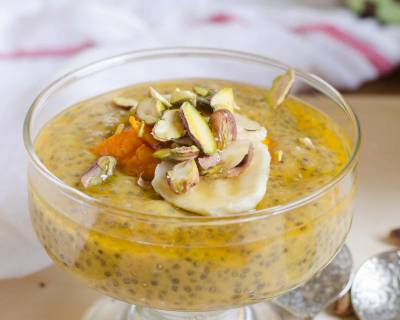 Mango Musk Melon Chia Seeds Pudding Recipe