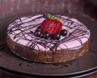 No Bake Poha & Millets Chocolate Tart With Strawberry Cheese Recipe