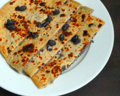 Vegan Black Beans Stuffed Paratha Recipe