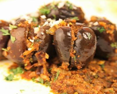 Spicy Jawla Stuffed In Brinjal Recipe