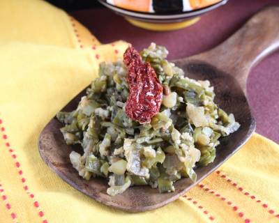 Aavryachi Bhaji-Avarakkai Poriyal Recipe-Broad Beans Stir Fry