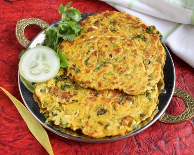 Maharashtrian Kakdi Thalipeeth Recipe - Spiced Cucumber Flat Bread