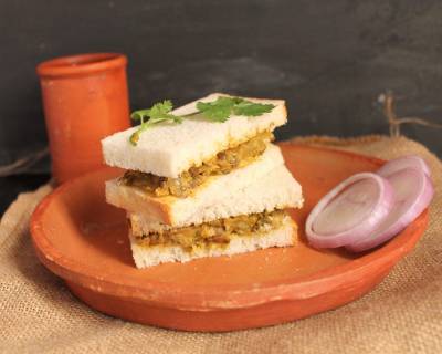 Masala Mixed Sprouts Sandwich Recipe