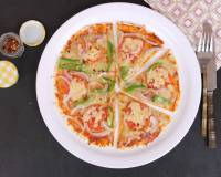 Tortilla Pizza With Tomato, Onion And Capsicum Recipe