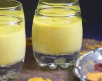 Golden Turmeric Almond Saffron Milk Shot Recipe