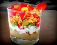 Oats Yogurt Parfait With Fruits Recipe