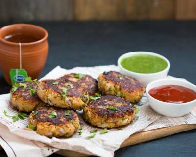 Green Peas, Potato and Paneer Tikki Recipe