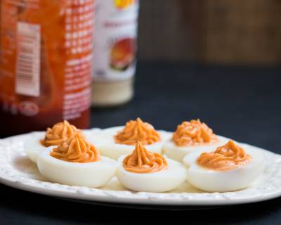 Sriracha Spiced Deviled Eggs Recipe