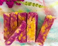 Blueberry-Mango Marble Froyo Bars Recipe