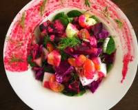 Moroccan Fennel, Roasted Beet & Citrus Salad with Fennel-Beet Yogurt Dressing Recipe