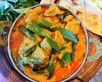 Bhindi Gosht Recipe-Okra With Meat In Coconut Gravy