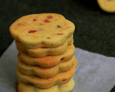 Eggless Tutti Frutti Cookie Recipe