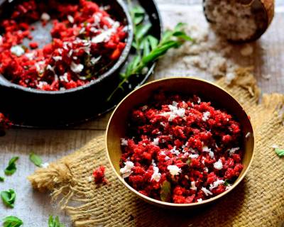 बीटरूट थोरन रेसिपी - Beetroot Thoran (Recipe In Hindi)