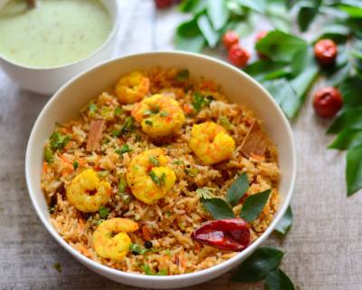 Chettinad Style Prawn Biryani Recipe