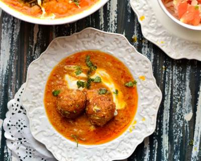 No Onion No Garlic Cabbage Kofta Curry Recipe