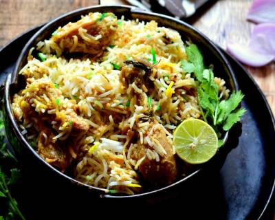 Lucknowi Murgh Biryani Recipe - Awadhi Style Chicken Biryani