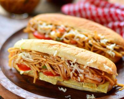 Schezwan Noodle Sandwich Recipe