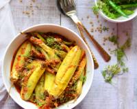 Safed Achari Baingan Recipe - White Aubergine in pickled spices