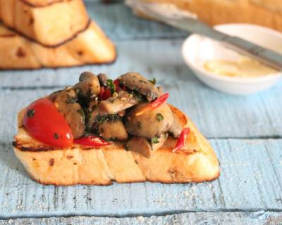 Herb Mushroom Bruschetta Recipe