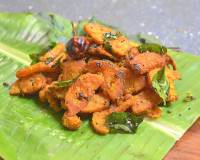 Andhra Style Aratikaya Vepudu Recipe - Raw Banana Dry Sabzi