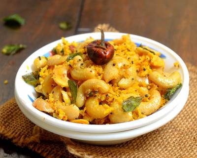 Karwar Style Bibya Usal Recipe (Spiced Cashew Nut Sabzi)