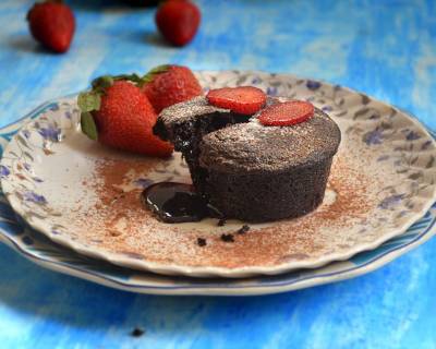 Eggless Choco Lava Cake Recipe 