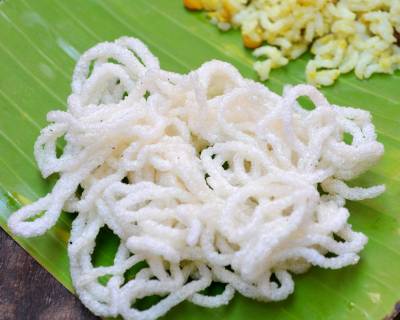 Akki Peni Sandige Recipe - Rice idiyappam Fryums