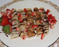 Eggless Nutella Crepes With Strawberries Recipe