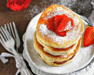 Cottage Cheese Pancake Recipe Stuffed With Chocolate - Russian Syrniki Recipe